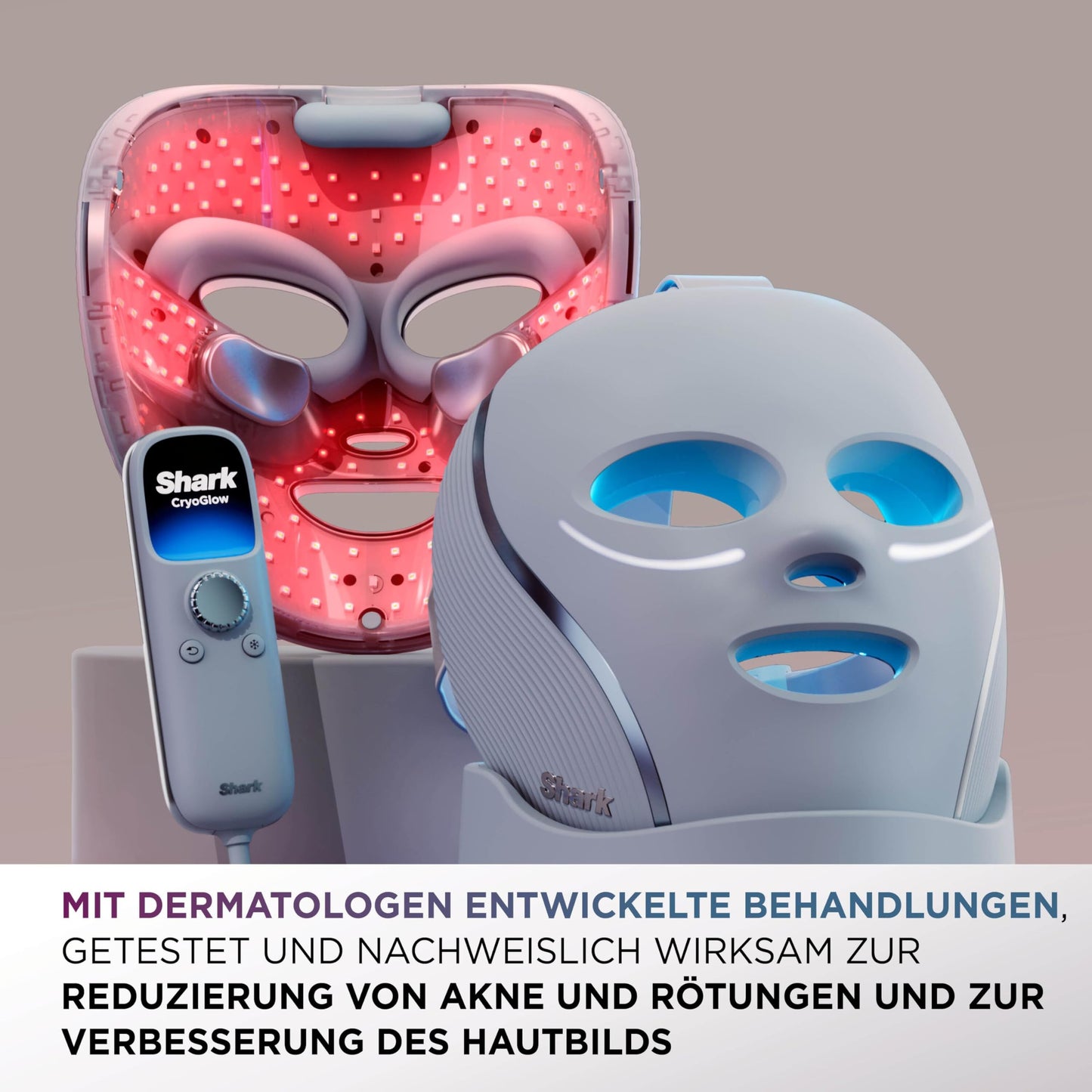 Shark CryoGlow LED Lichttherapie Maske mit Kühlfunktion – FW312EUPL