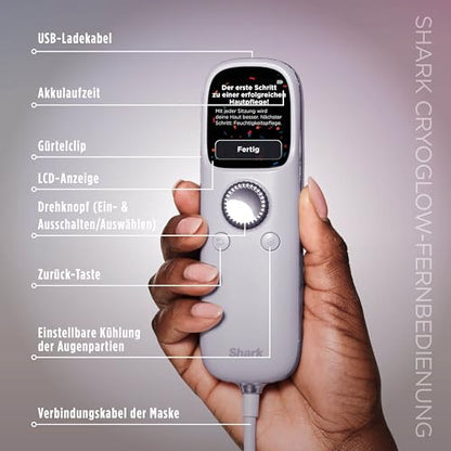 Shark CryoGlow LED Lichttherapie Maske mit Kühlfunktion – FW312EUPL