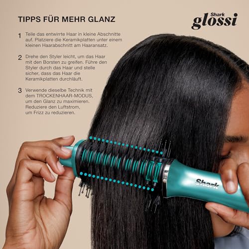Shark Glossi HT302EUTL – 2-in-1 Heißluft-Styler & Glänzer