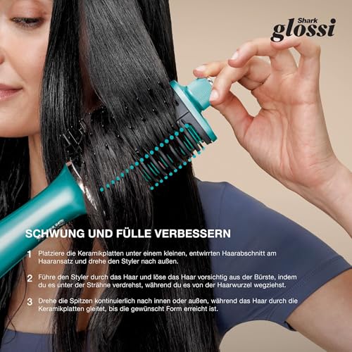 Shark Glossi HT302EUTL – 2-in-1 Heißluft-Styler & Glänzer
