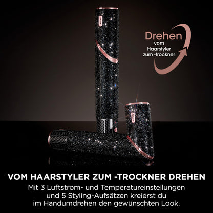 Shark FlexStyle Sparkle Black Diamond 5-in-1 Haarstyler & Haartrockner – HD446JBEU