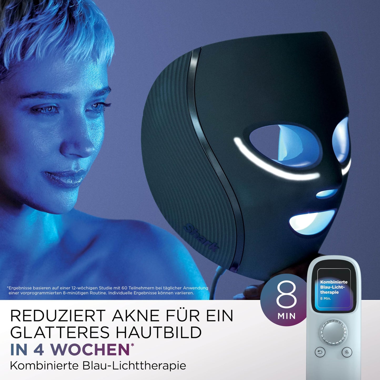 Shark CryoGlow LED Lichttherapie Maske mit Kühlfunktion – FW312EUPL