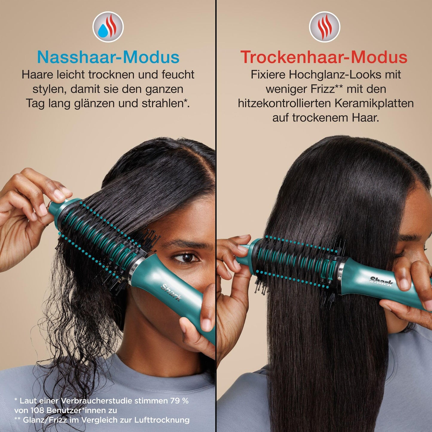 Shark Glossi HT302EUTL – 2-in-1 Heißluft-Styler & Glänzer